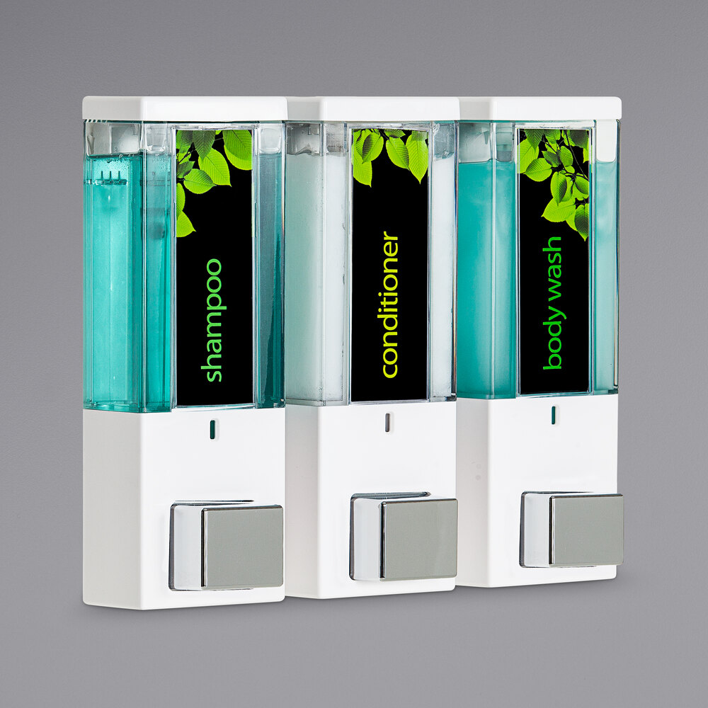 Dispenser Amenities 86354 iQon 39 oz. White Wall Mounted 3Chamber