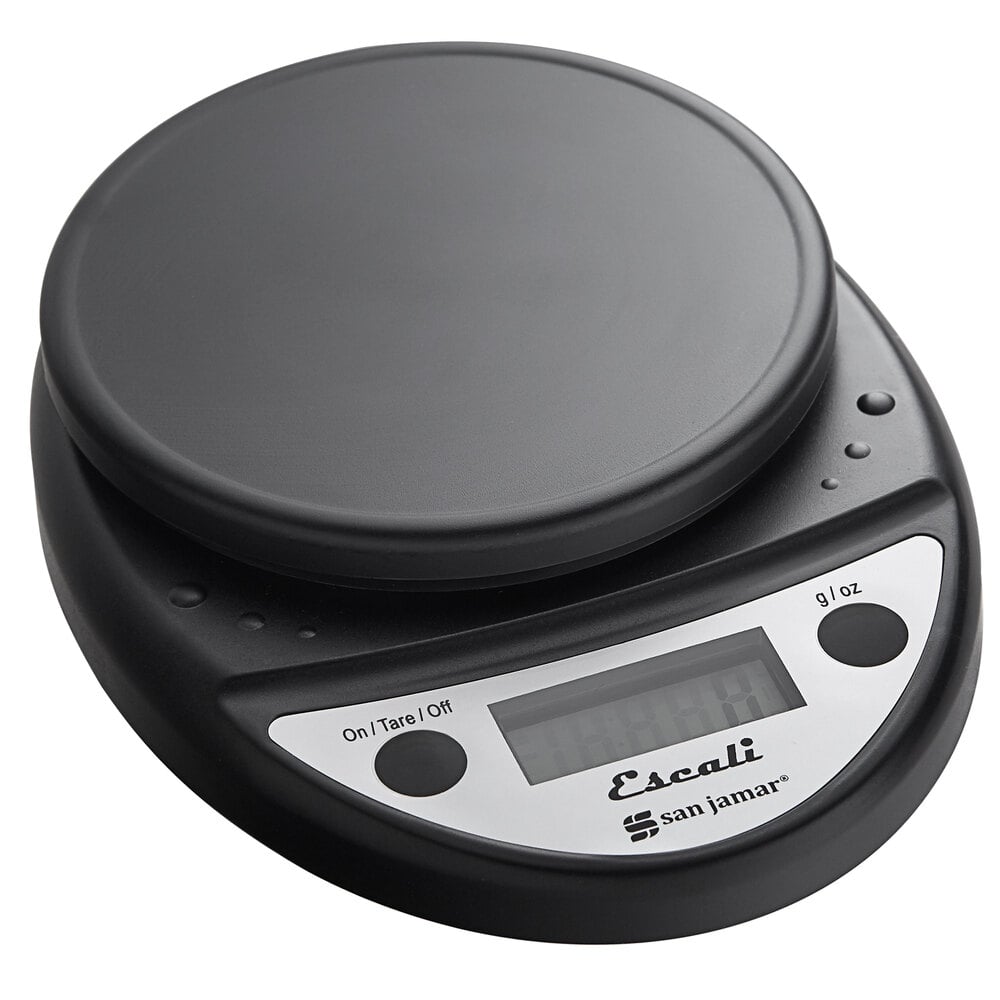 San Jamar / Escali SCDG11BK 11 lb. Black Round Digital Portion Control