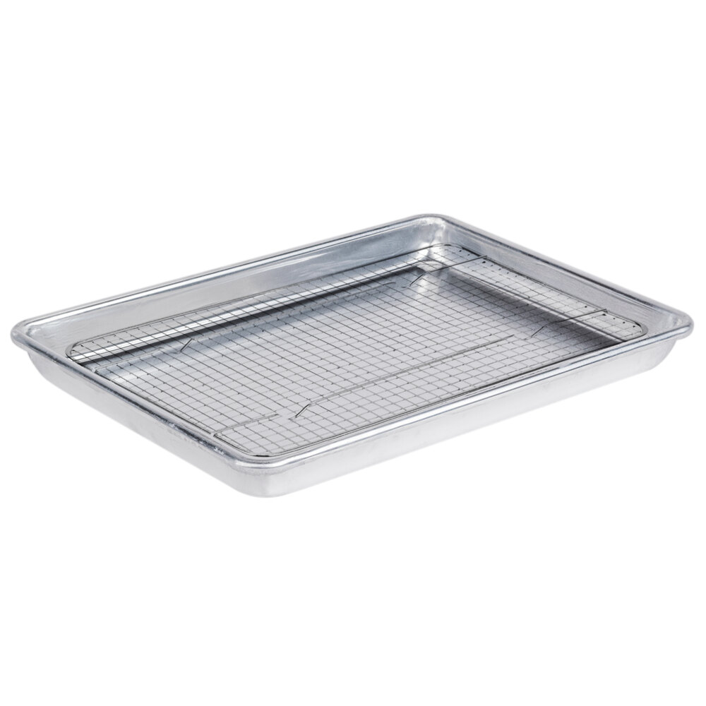 Quarter Size Aluminum Broiler Pan 9 1/2" x 13" staurantStore