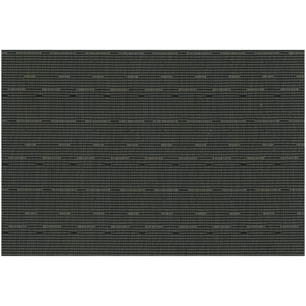 RITZ® 64909 19" x 13" Black Grass Cloth PVC Coated Placemat 12/Pack