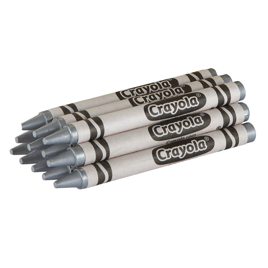 Crayola 528360M084 Classic Silver Crayon - 3000/Case