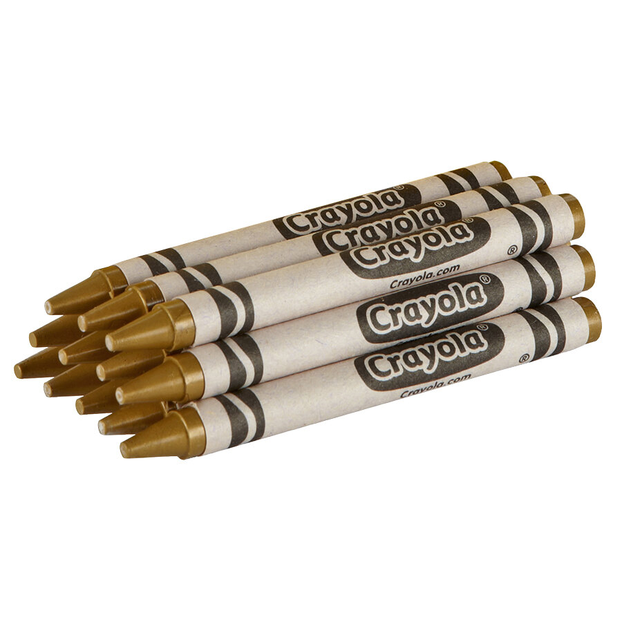 Crayola 528360M083 Classic Gold Crayon - 3000/Case