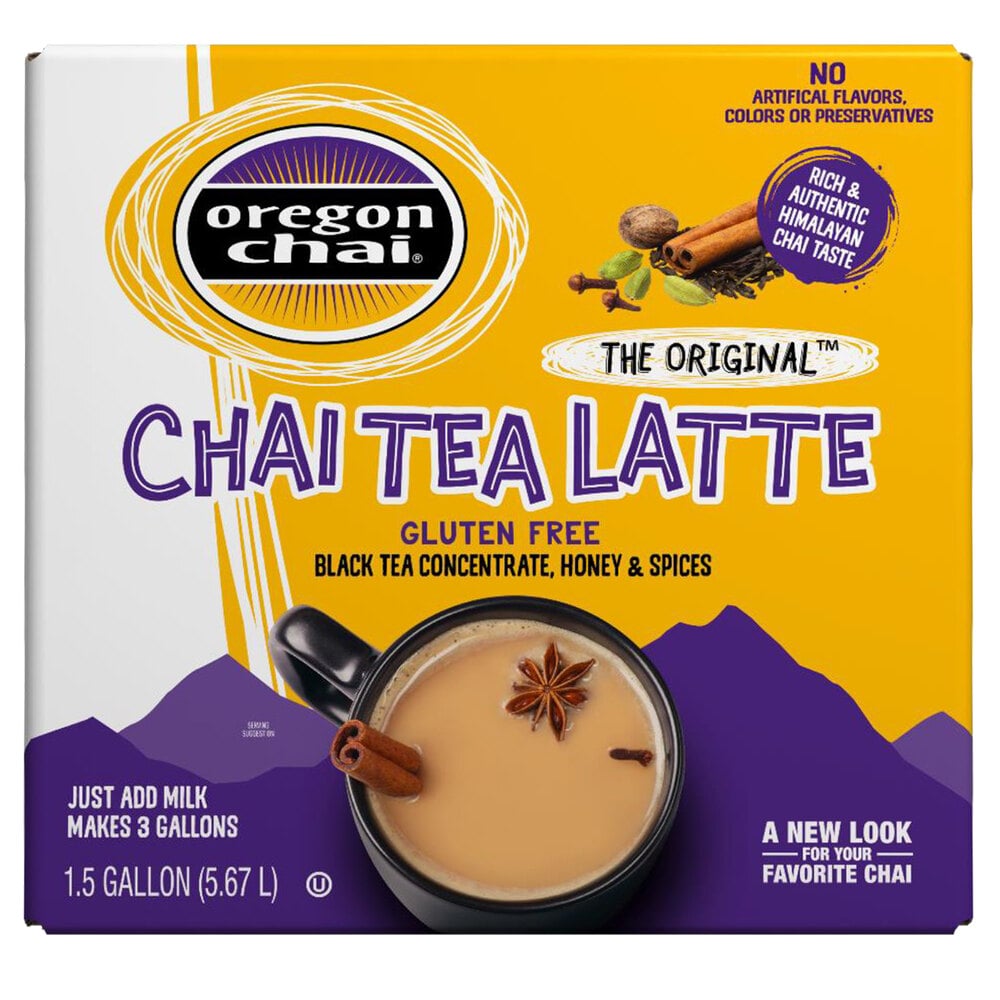 Oregon Chai 1.5 Gallon Bag in Box Original Chai Tea Latte 11 Concentrate