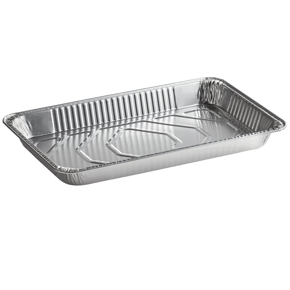 Choice Full Size Heavy-Duty Foil Steam Table Pan Medium Depth - 10/Pack