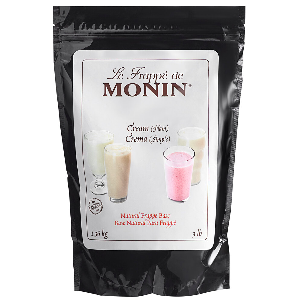 Monin Natural Neutral Cream Frappe Base Mix 3 Lb