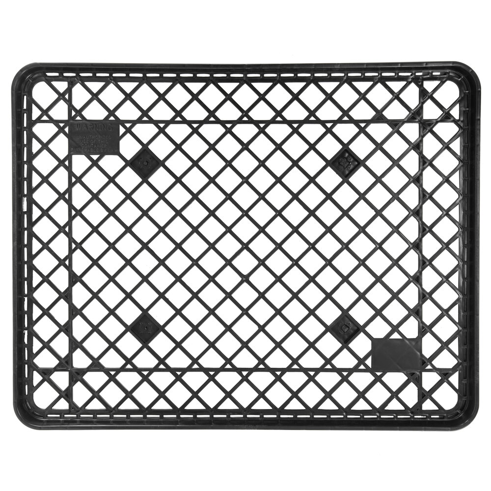 Orbis NPL 69001 27 1/2" x 21 13/16" x 1 1/2" Black Polyethylene Bakery Bread Tray / Bread Rack