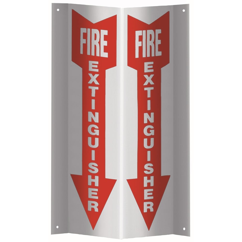 JL Industries 23S 3D Tent Plastic Fire Extinguisher Sign - 18