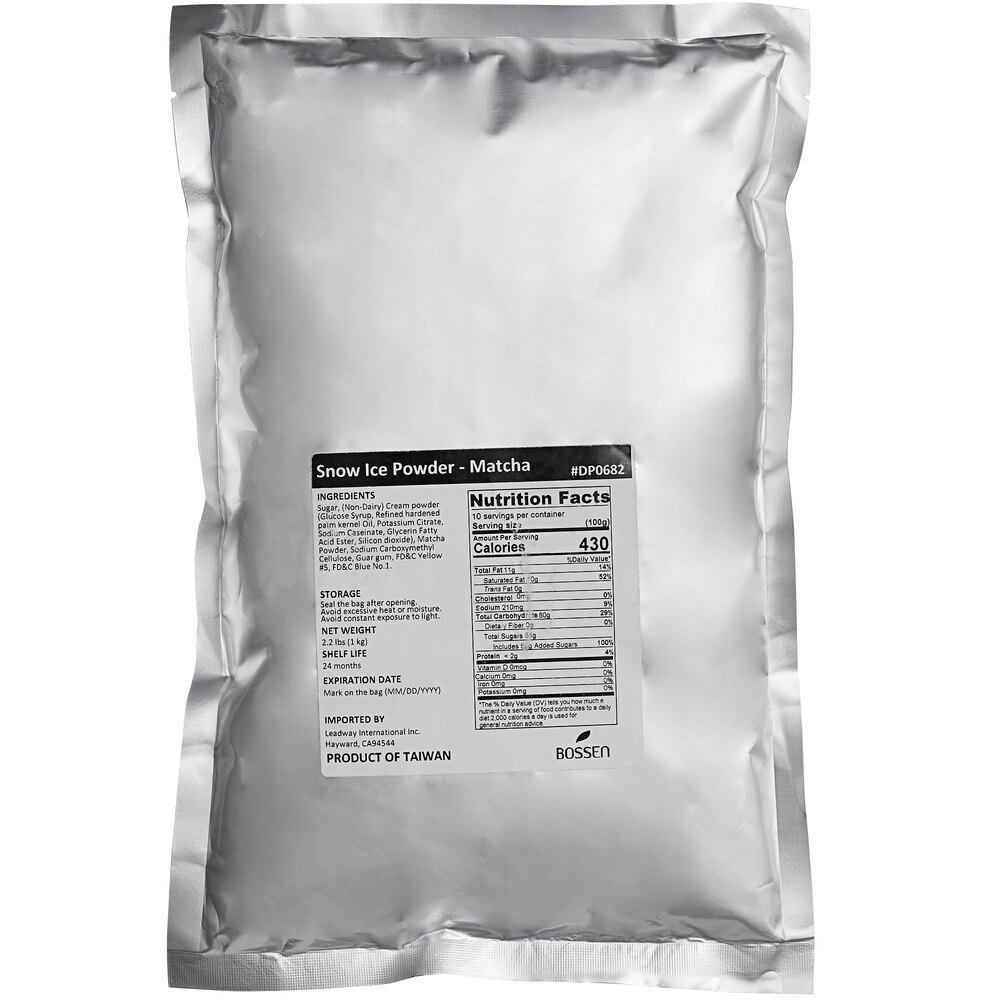 Bossen 2.2 lb. Matcha Snow Ice Powder Mix