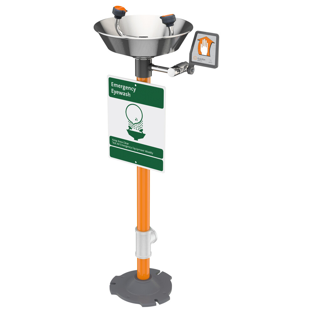 Guardian Equipment G1825 Pedestal Mounted Eyewash Station with