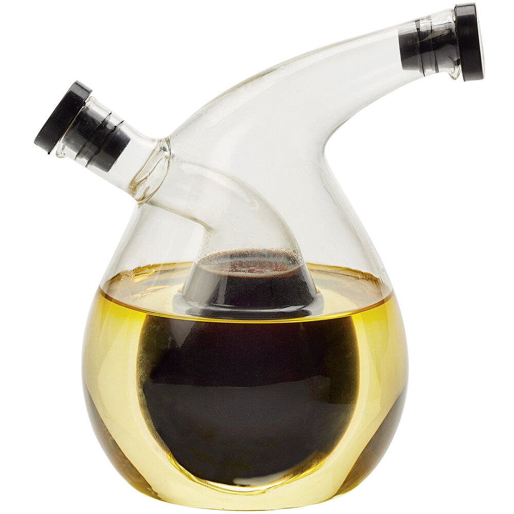 American Metalcraft Glass Oil & Vinegar Cruet 13.5 oz. / 3 oz.