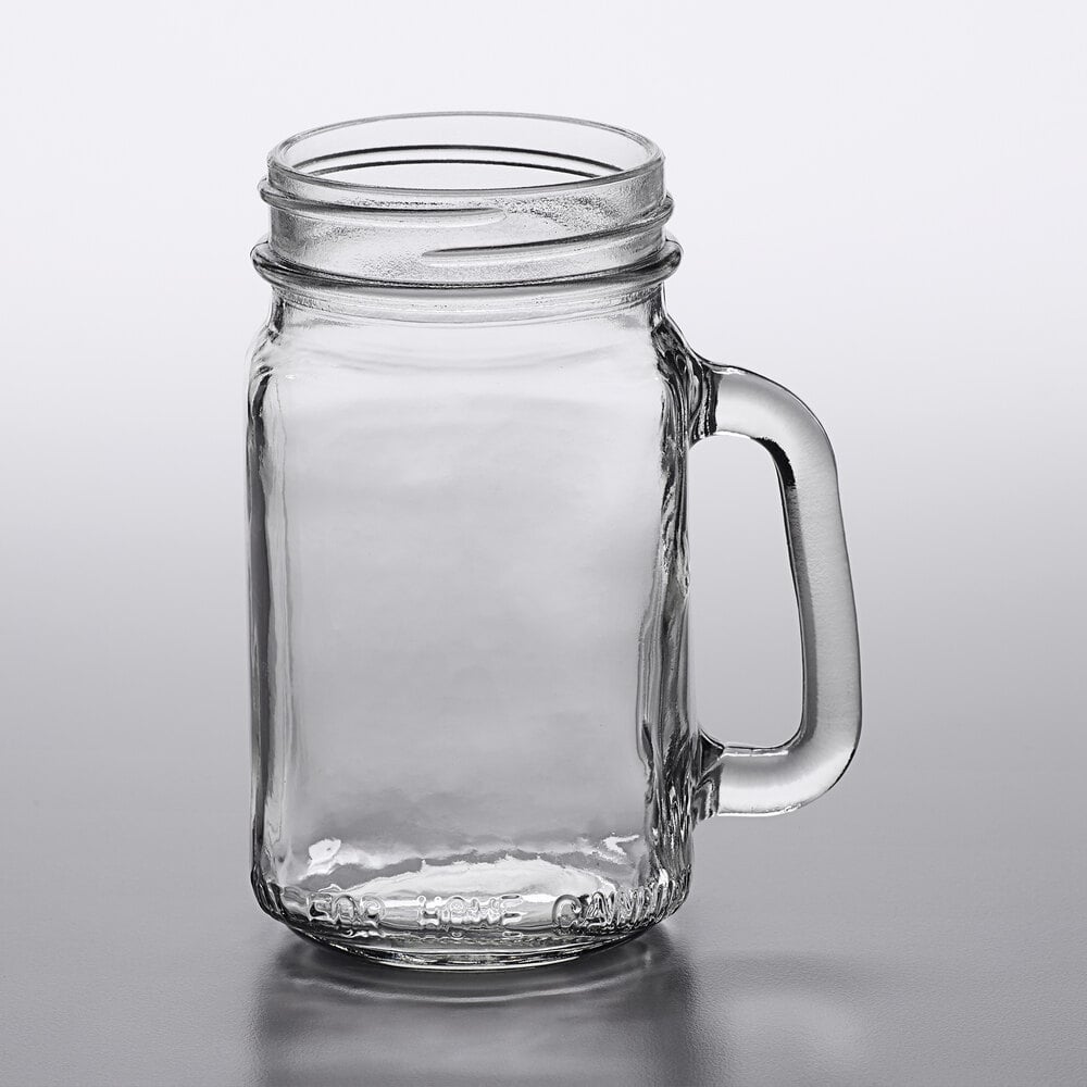 16 oz. Mason Jars with Handles (12/Case)