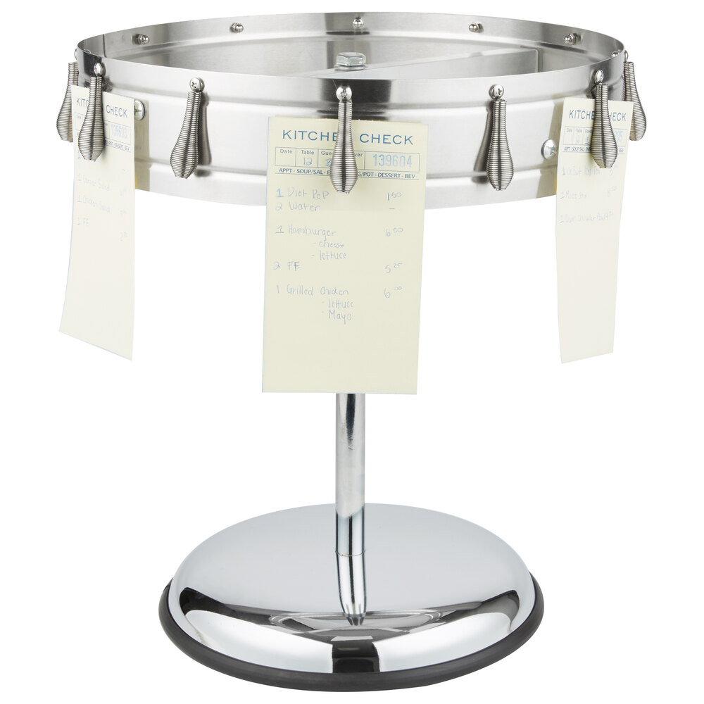 Order Wheel / Ticket Holder 12 Clip Ceiling Mount with Pedestal Base
