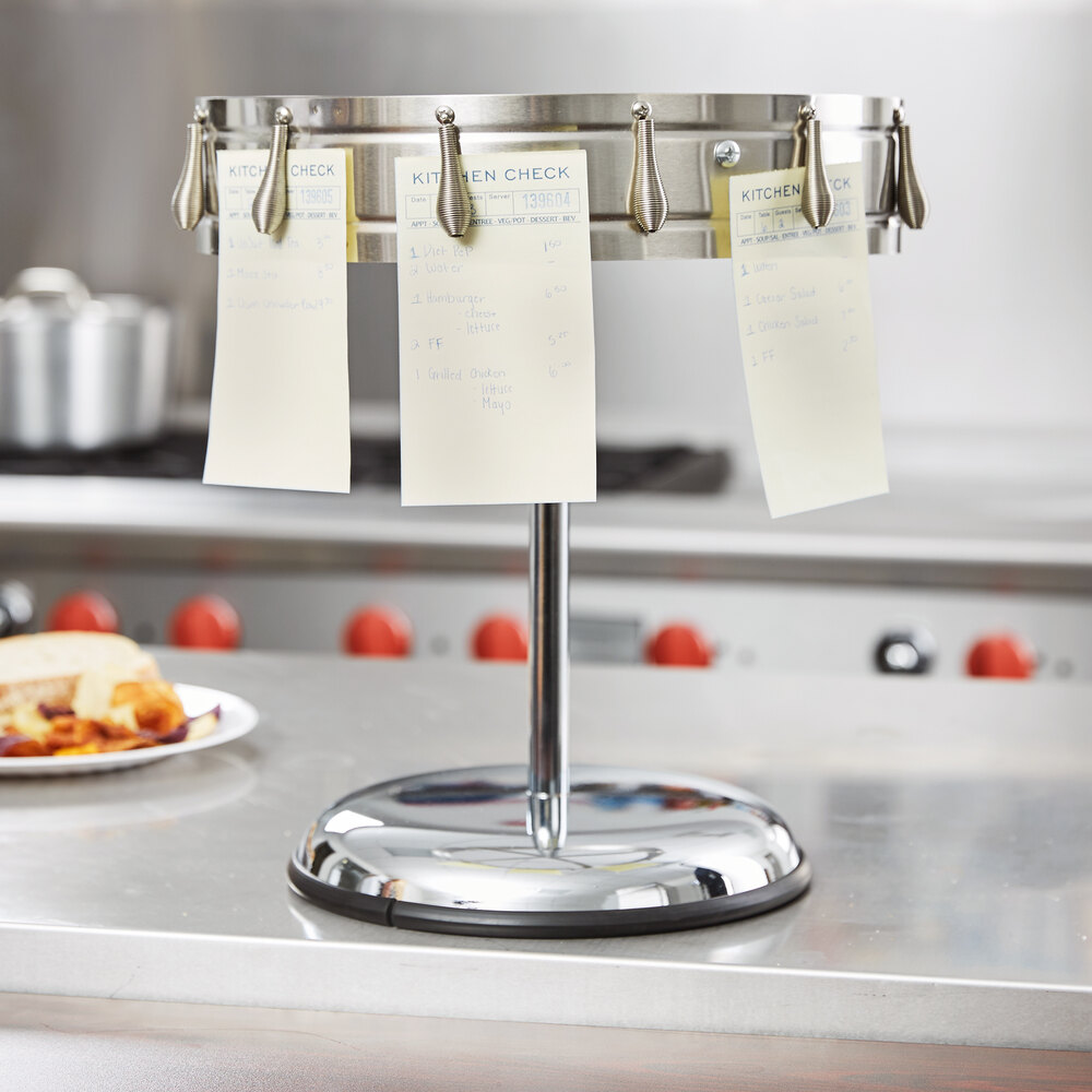 Order Wheel Ticket Holder 12 Clip Pedestal Base