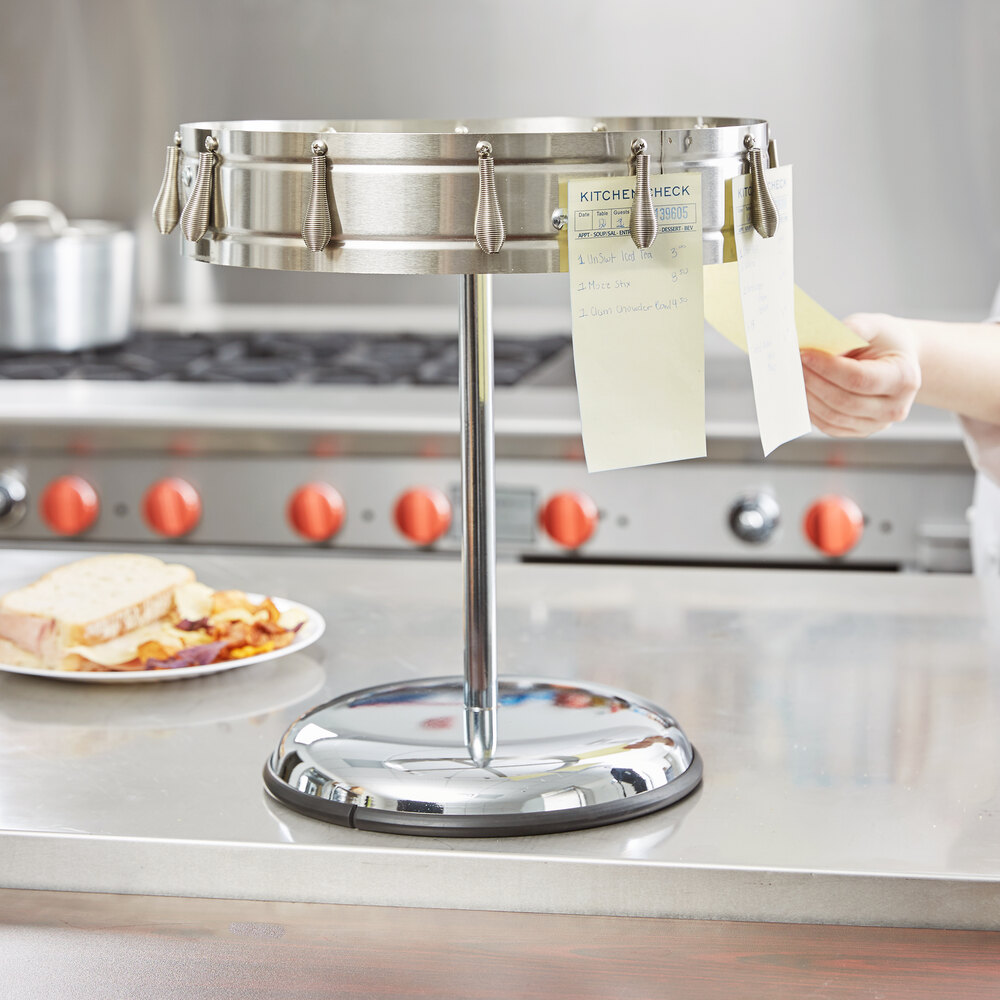 Order Wheel / Ticket Holder 12 Clip Ceiling Mount with Pedestal Base