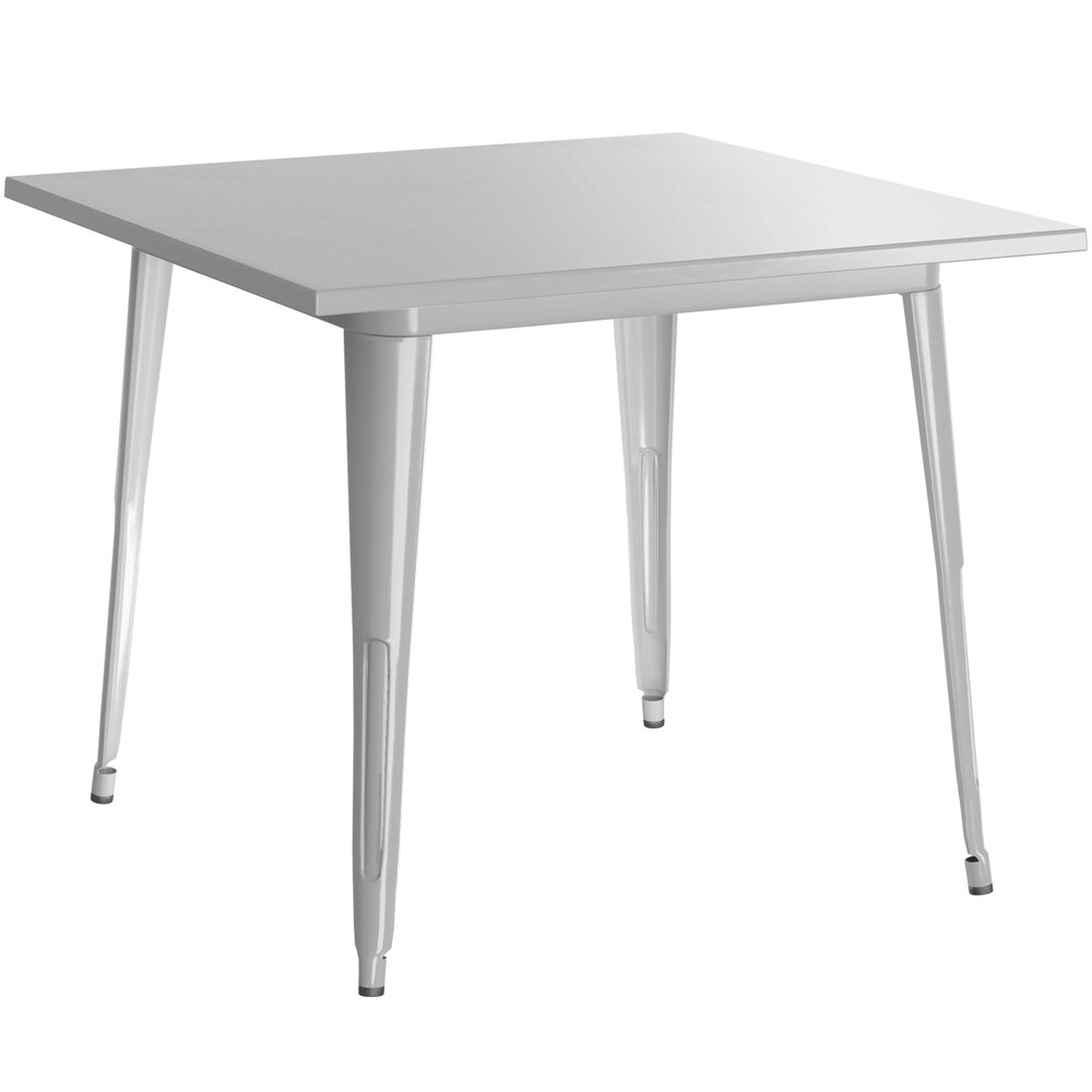 Lancaster Table & Seating Alloy Series 36" x 36" Silver Dining Height