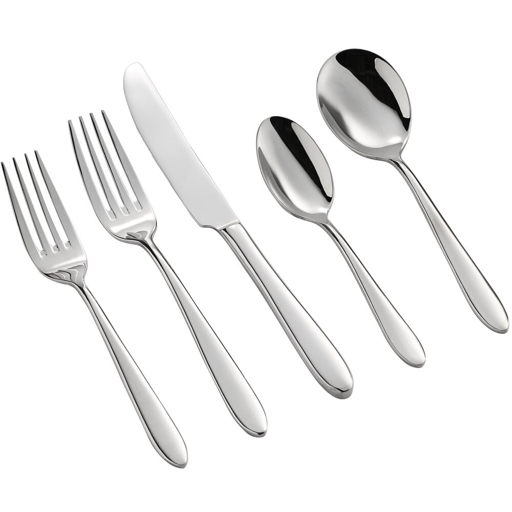 Acopa Remy 18/8 Stainless Steel Extra Heavy Weight Flatware Set with