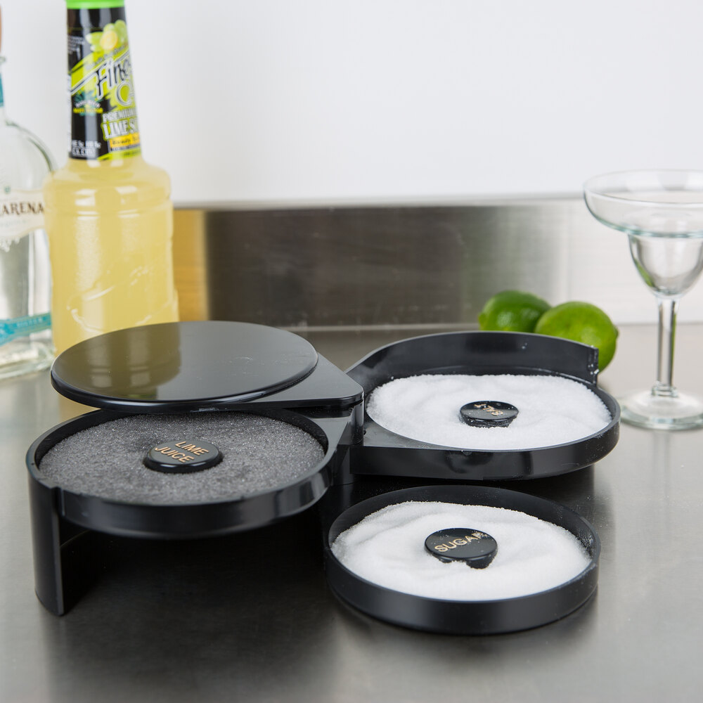 Choice Glass Rimmer / Margarita Salter with 3 Compartments