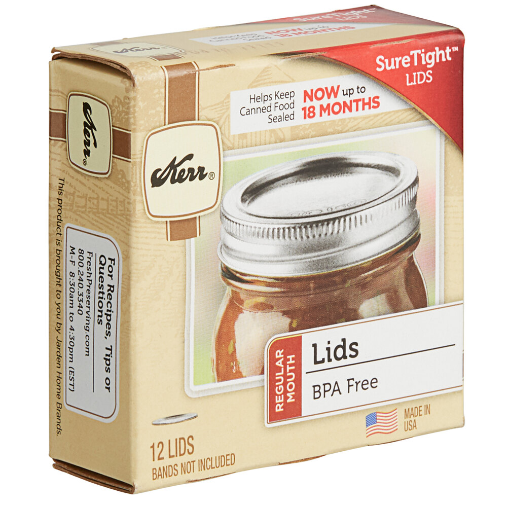 Kerr 7061010071 Regular Mouth Lids for Canning Jars 12/Pack