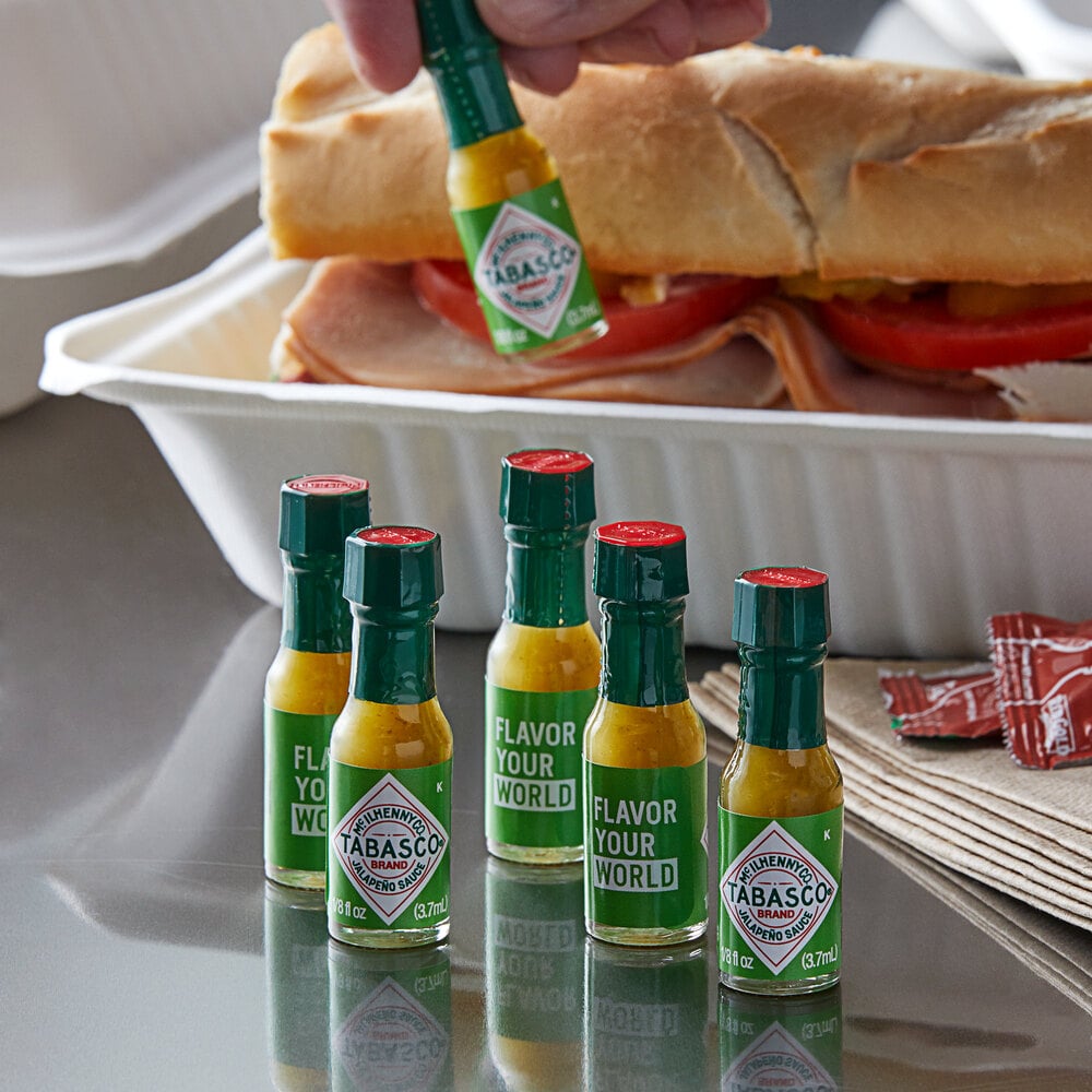 Mini TABASCO® Green Hot Sauce Bottles 144/Case