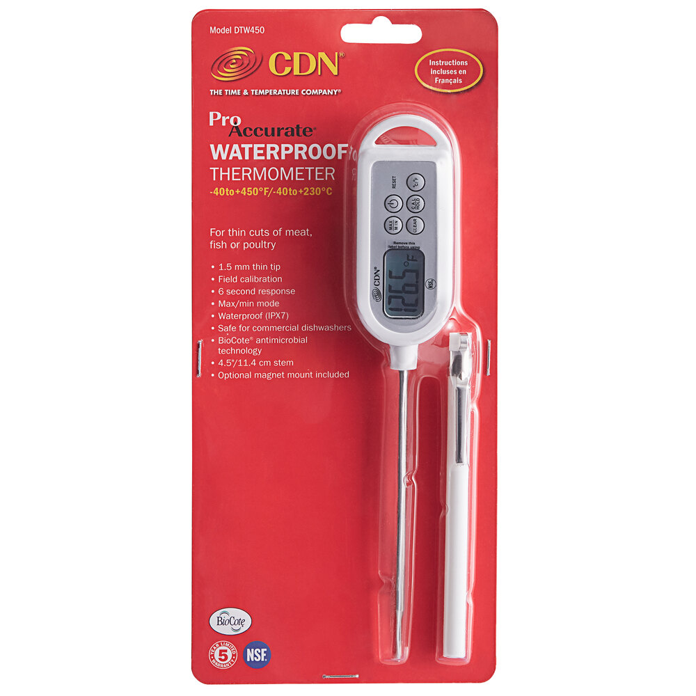 CDN DTW450 ProAccurate 4 1/2" Digital Waterproof Pocket Probe