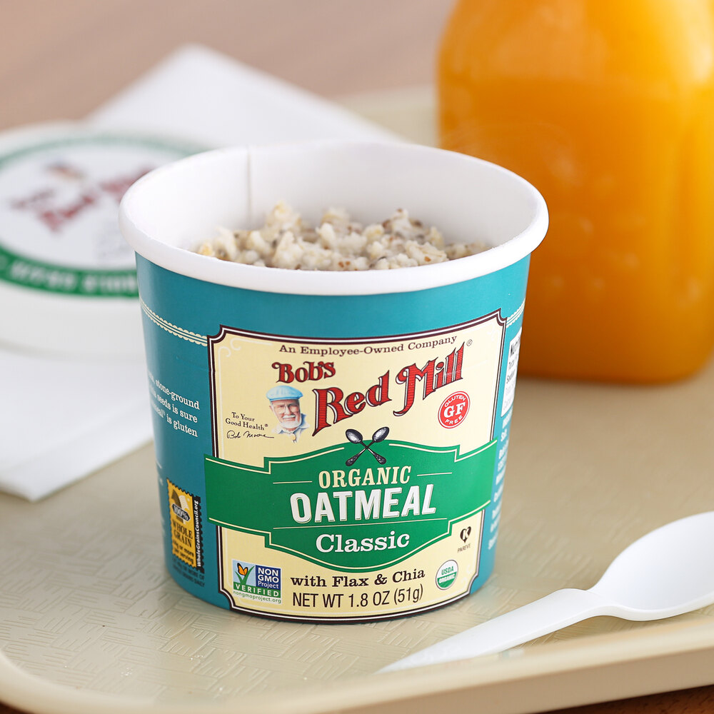 Bob's Red Mill Classic Gluten-Free Organic Single Serving Oatmeal Cup ...