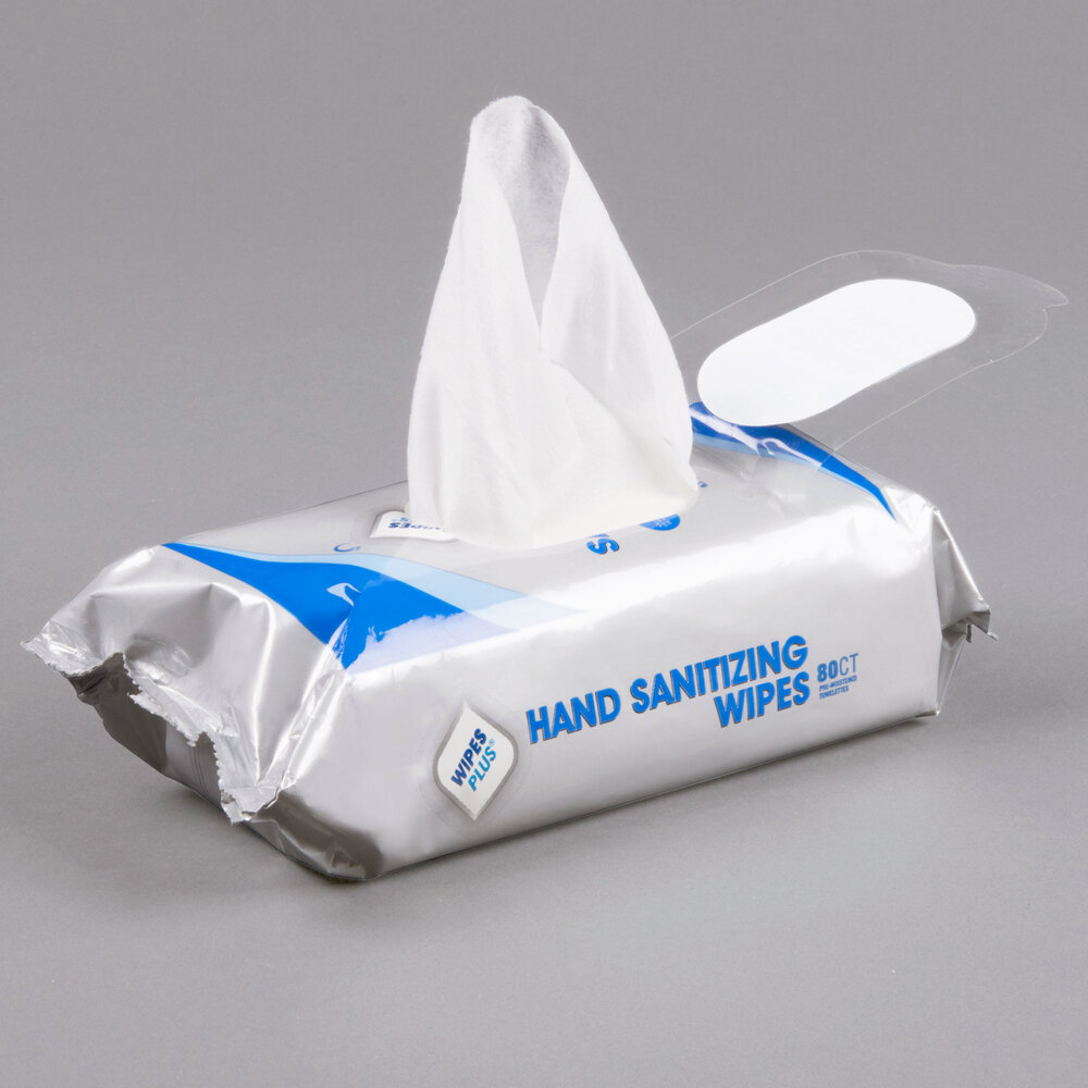 WipesPlus Hand Sanitizing Wipes (Alcohol Free, Lemon Scent)