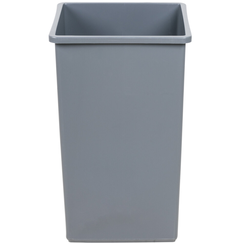 Continental 25GY Swingline 25 Gallon Gray Square Trash Can