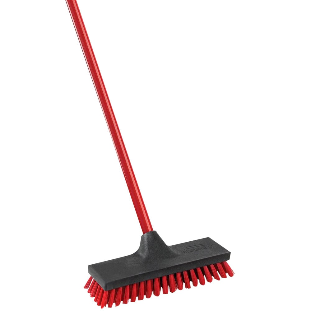 Libman 601 60" Red Steel Replacement Handle for Libman Resin Block, Threaded Push Brooms, Floor