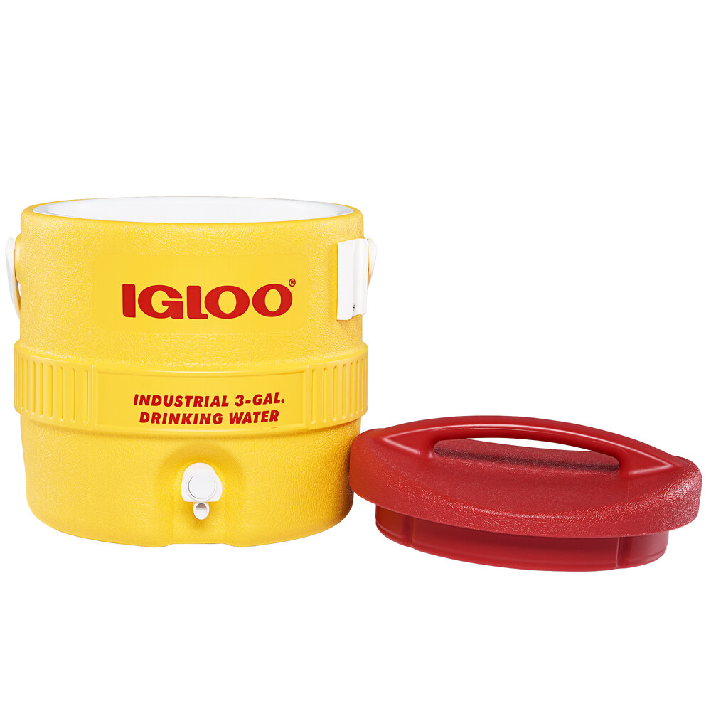 Igloo 431 3 Gallon Yellow Insulated Beverage Dispenser / Portable Water