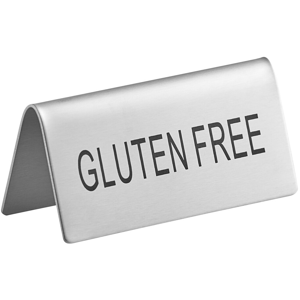 Choice gluten free table sign stainless steel 