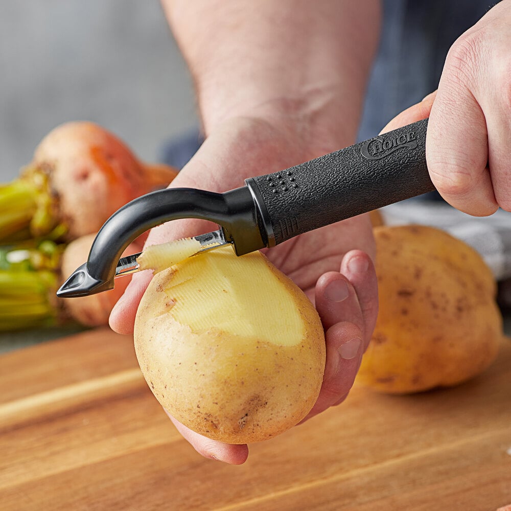 Choice 6" Serrated Vegetable Peeler with Stainless Steel Blade
