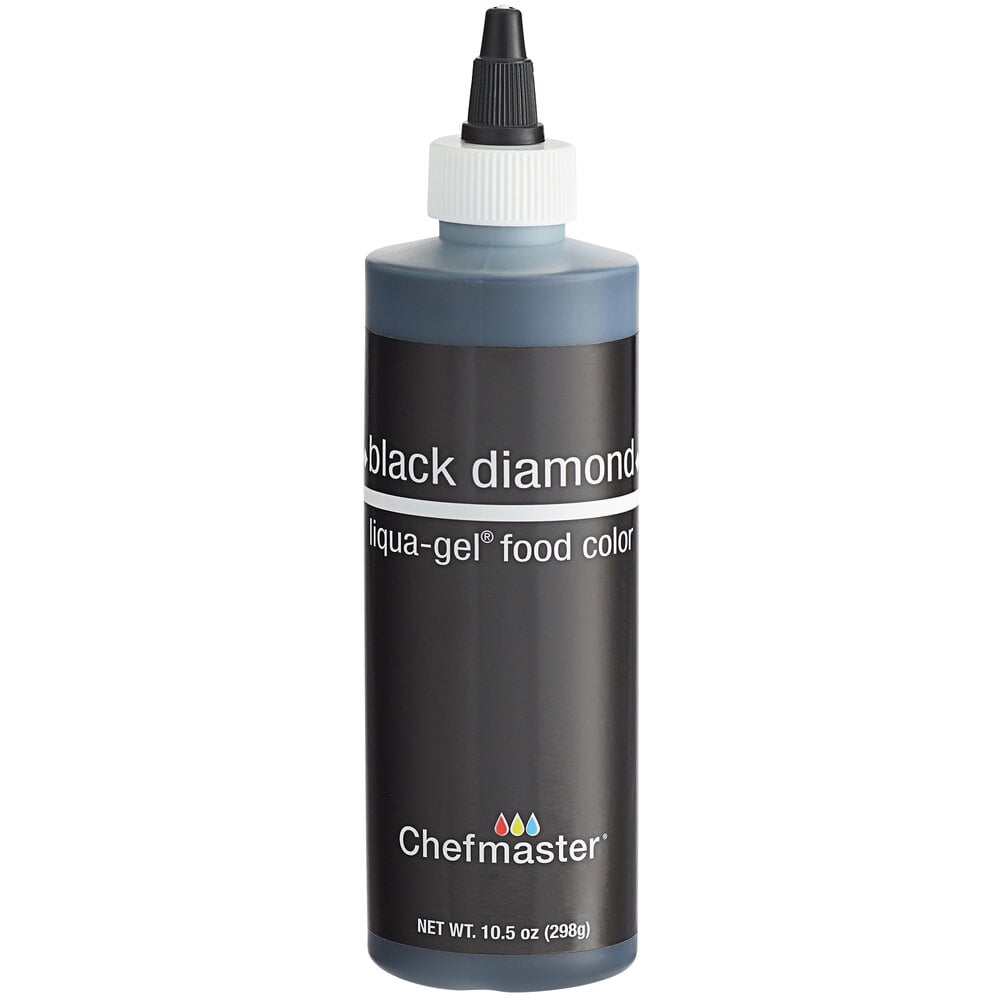 Chefmaster 10.5 oz. Black Diamond Liqua-Gel Food Coloring