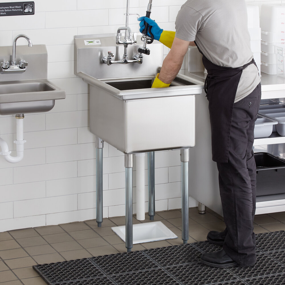 Regency 23" 16 Gauge Stainless Steel One Compartment Commercial Sink