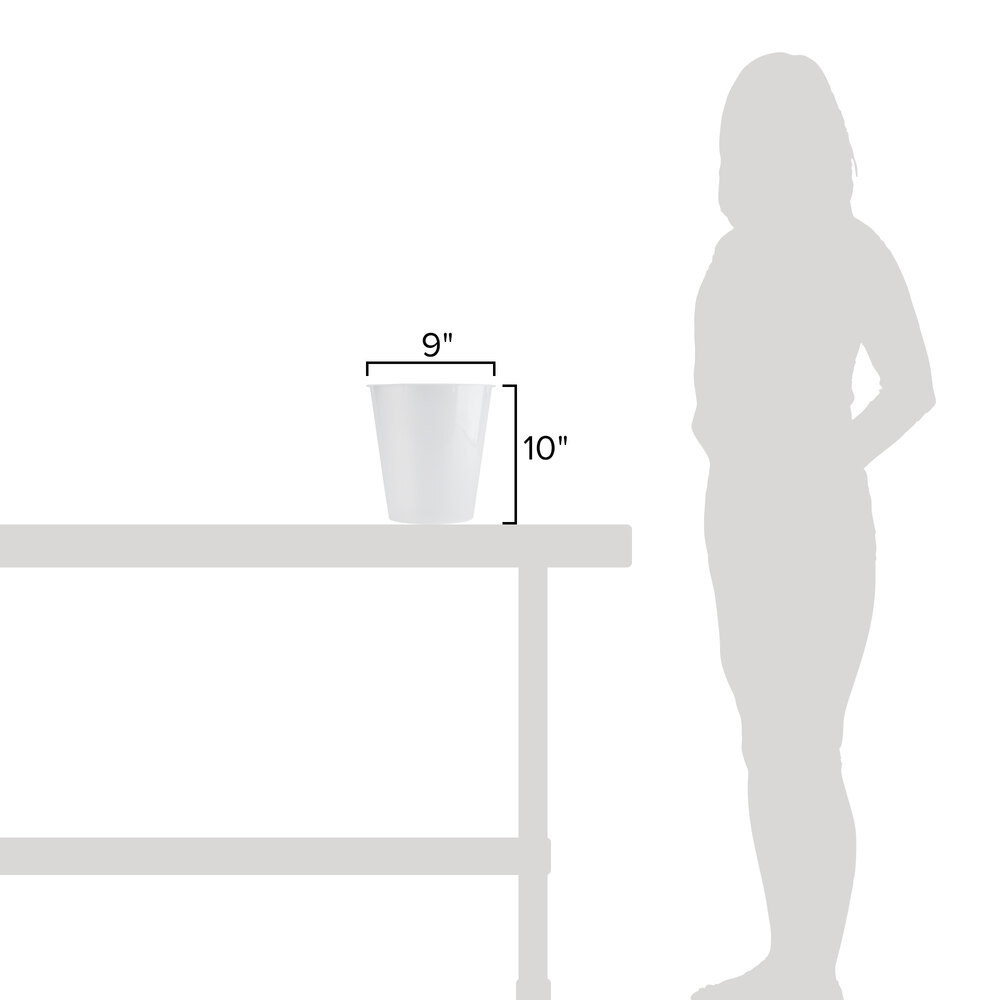 Bathroom Collections BSWPL1 Plastic Hotel Room Wastebasket Liner for 9