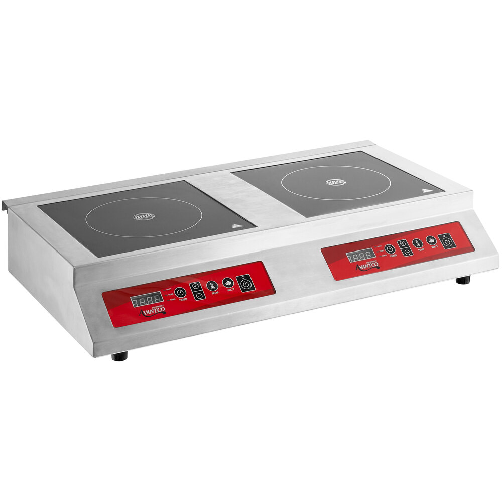 Avantco IC35DB Stainless Steel Double Countertop Induction Range