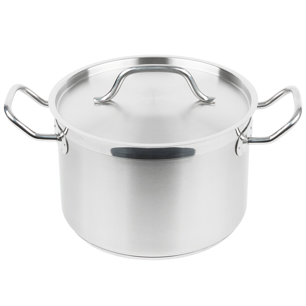 8 Qt. HeavyDuty Stainless Steel Stock Pot with Cover