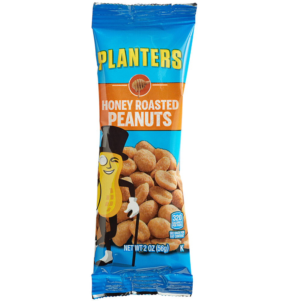 Planters 0.125 lb. Individual Bags of Honey Roasted Peanuts 144/Case