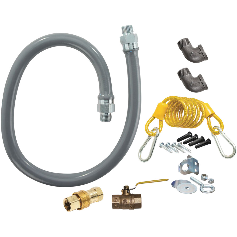 Dormont RG10048 ReliaGuard 48" Gas Connector Kit with Standard Snap QuickDisconnect, 2 Elbows
