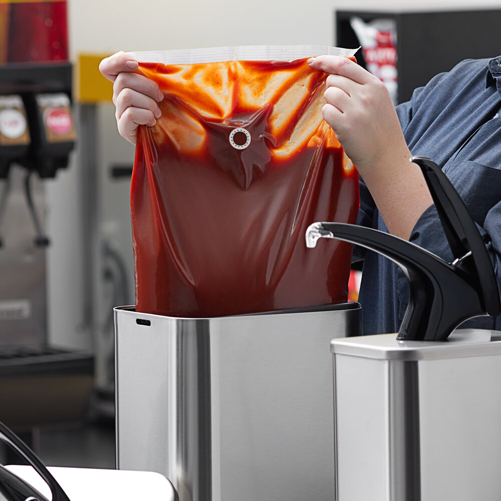 Heinz 1.5 Gallon BBQ Sauce Dispenser Pouch with Fitment 2/Case