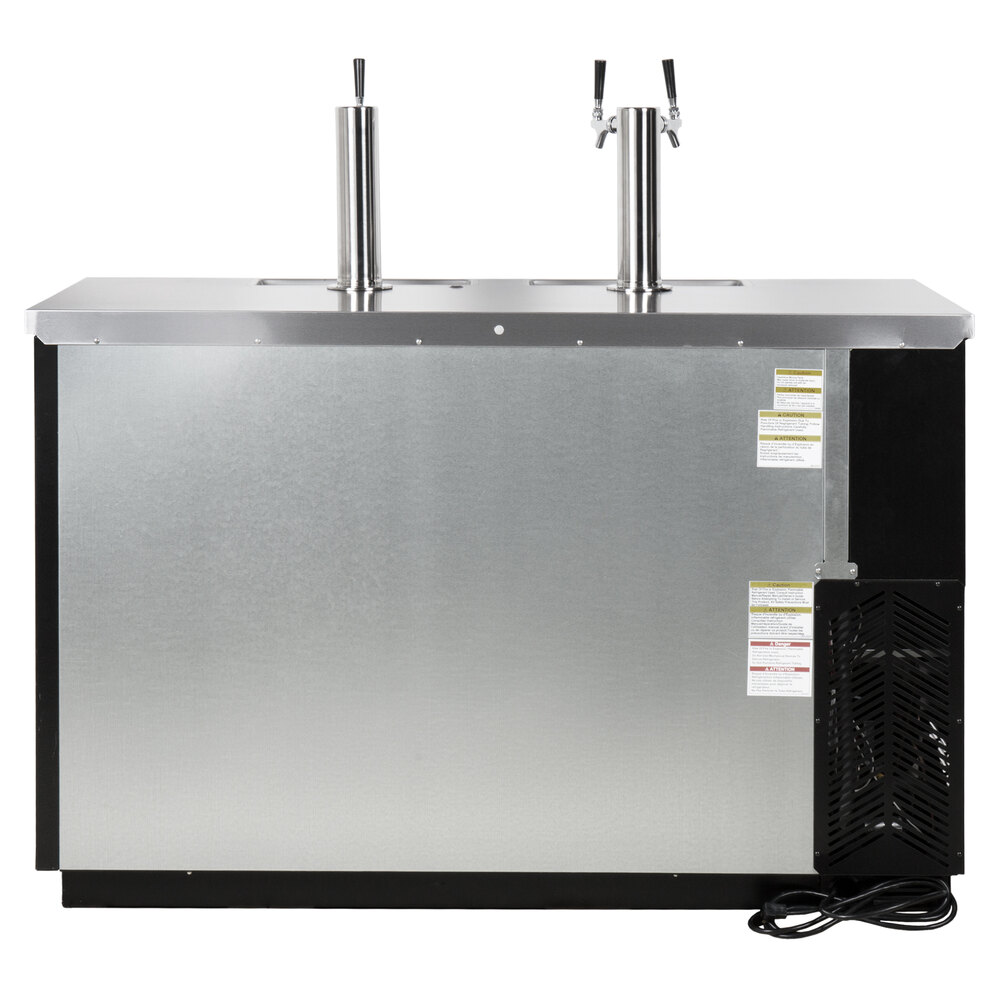 BeverageAir DD58HC1B072 1 Double and 1 Triple Tap Kegerator Beer