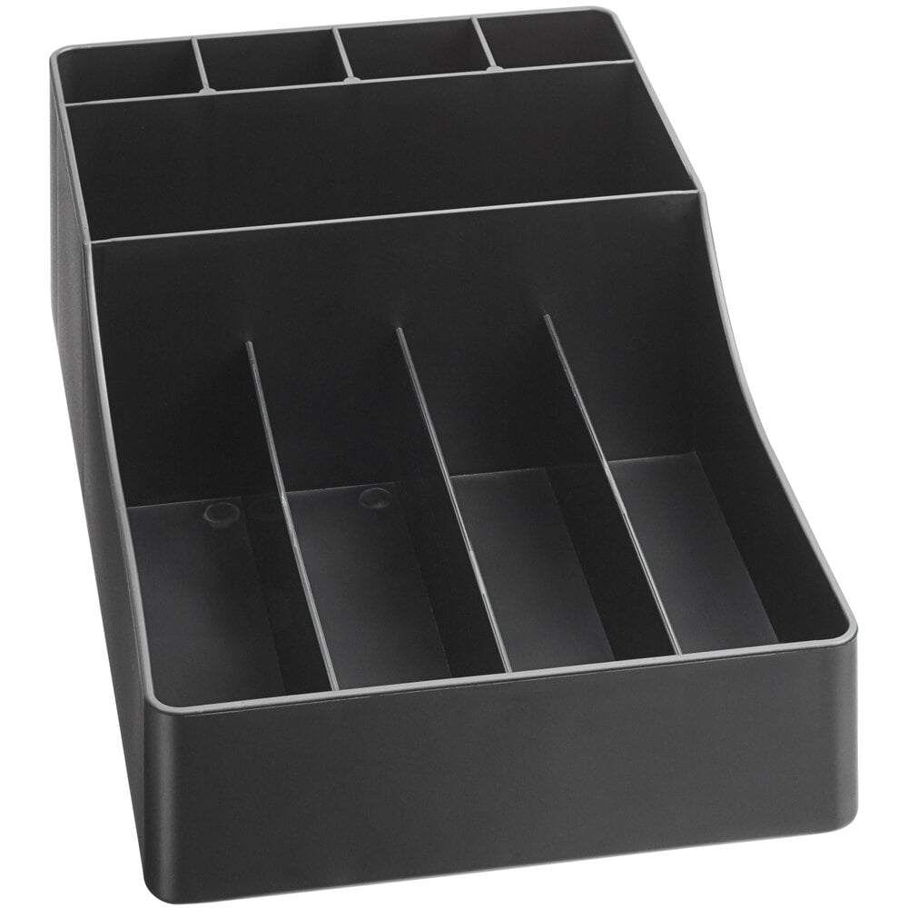 Choice Black 9Section Countertop Coffee Condiment Organizer