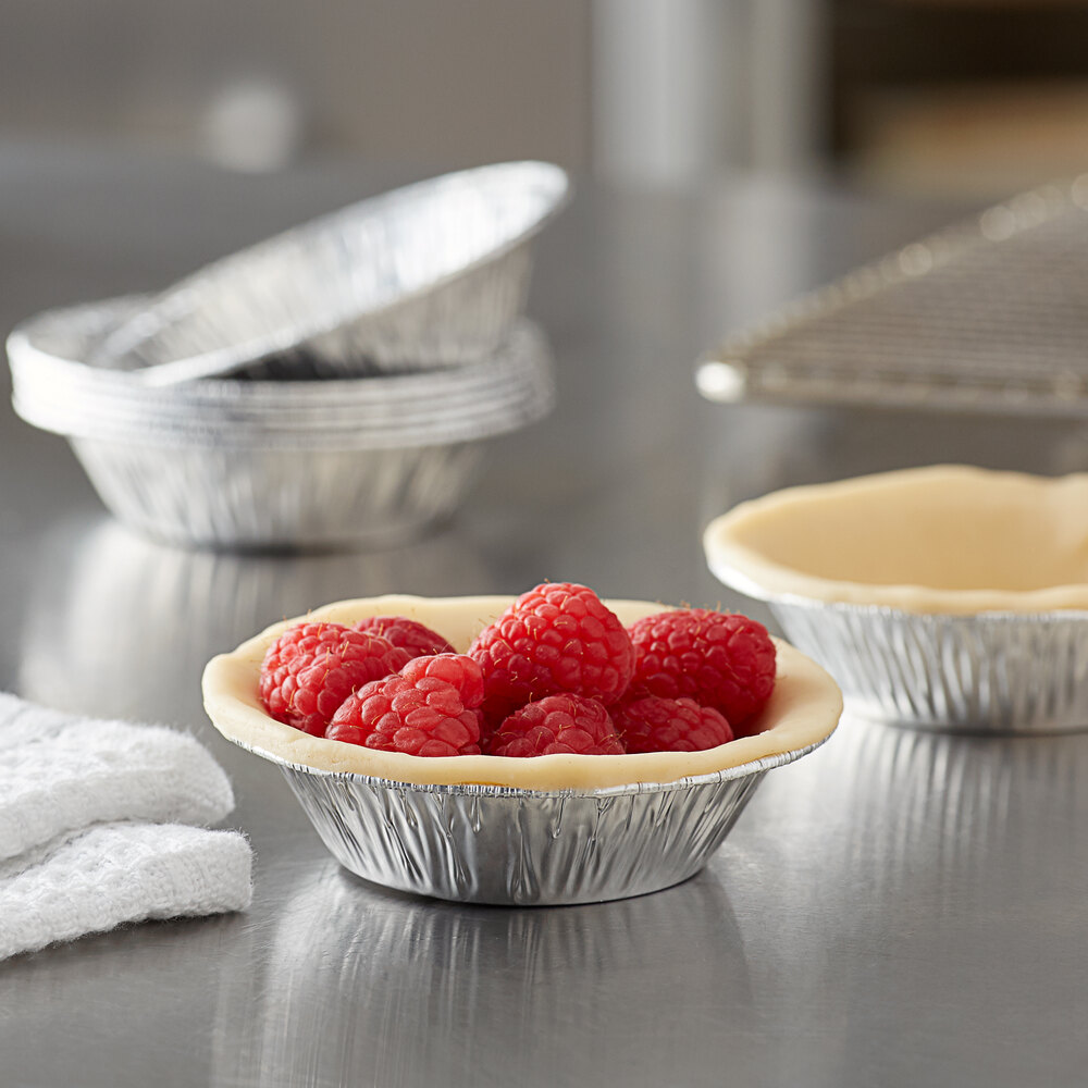 Baker's Mark 3 3/8" Foil Tart Pan 125/Pack