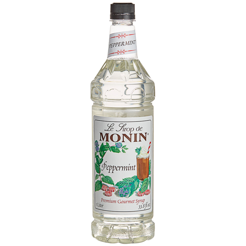 Monin 1 Liter Premium Peppermint Flavoring Syrup