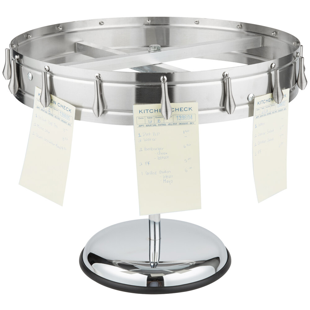 Order Wheel / Ticket Holder 16 Clip Ceiling Mount with Pedestal Base