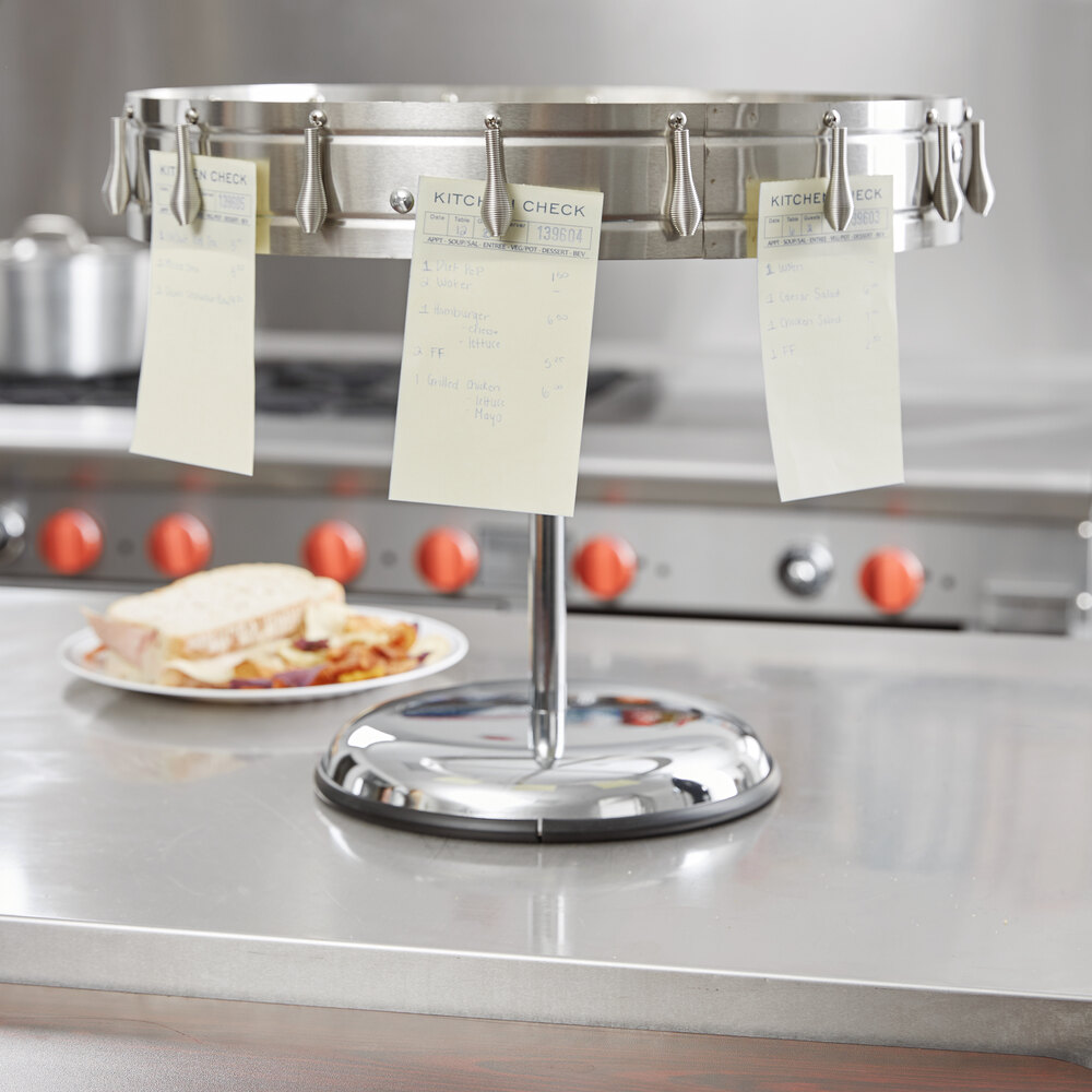 Order Wheel Ticket Holder 16 Clip Pedestal Base