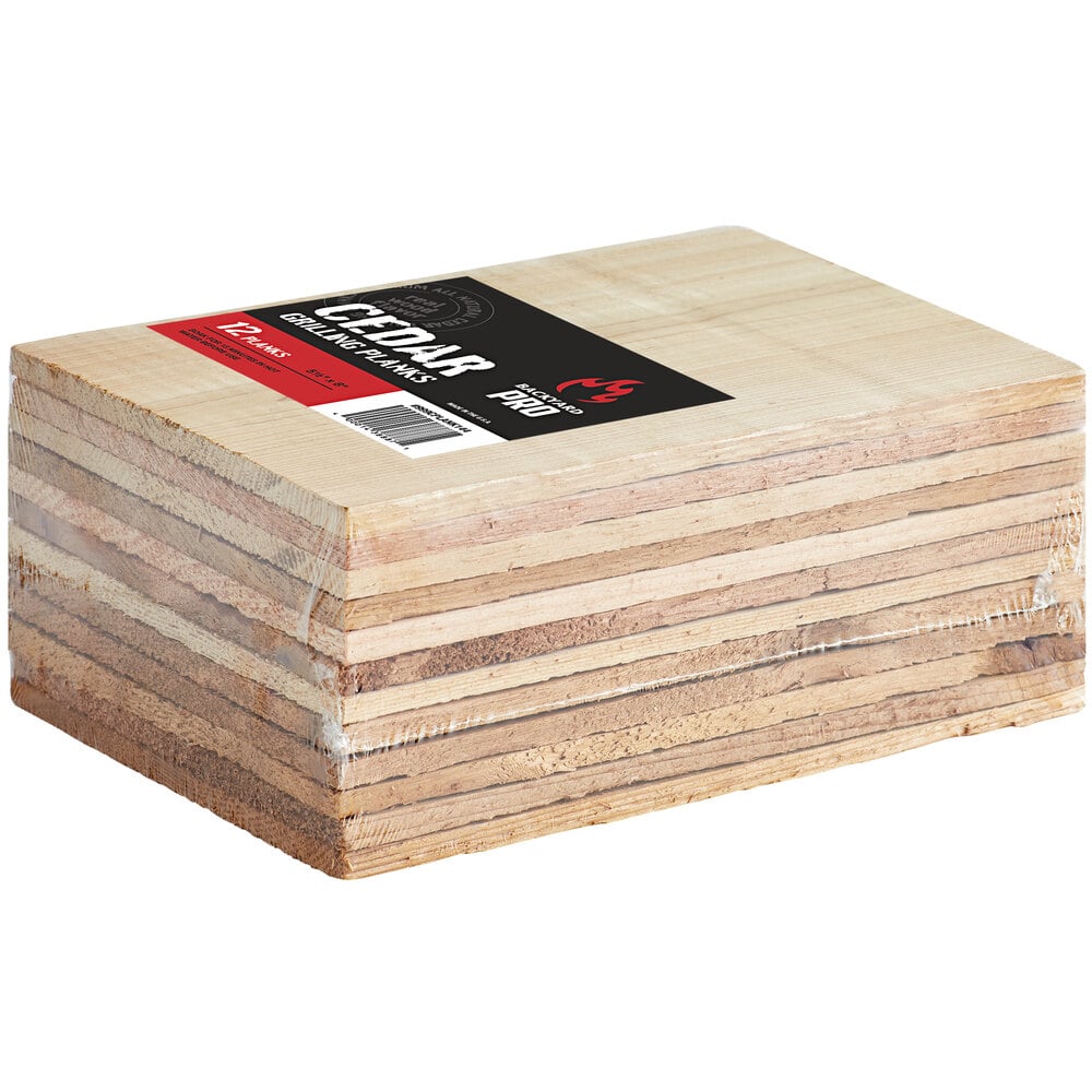 Backyard Pro 5 1/2" x 8" Cedar Wood Grilling Planks 12/Pack