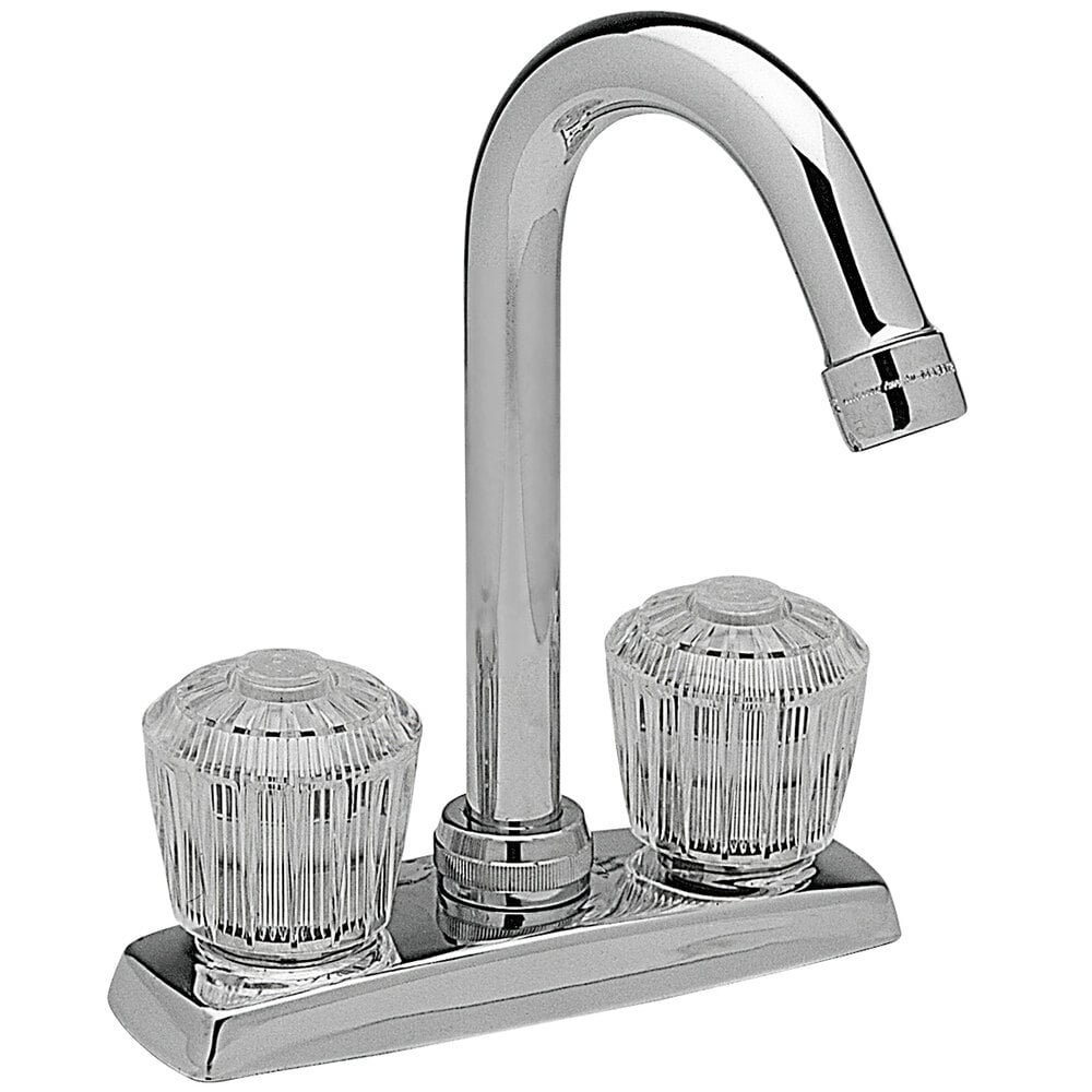 Elkay LKA2475LF Centerset Deck Mount Chrome Faucet with Gooseneck Spout