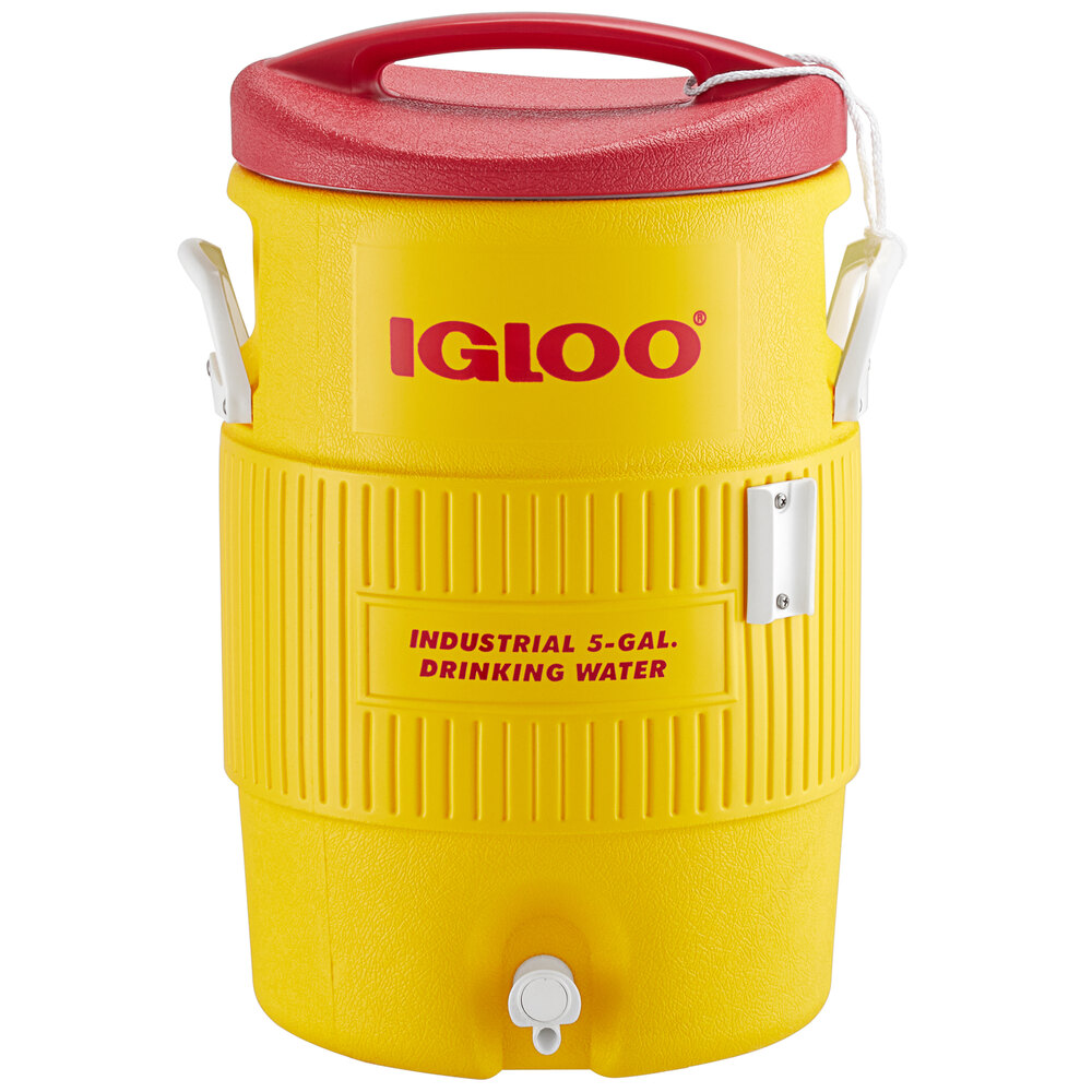 Igloo 451 5 Gallon Yellow Insulated Beverage Dispenser / Portable Water ...