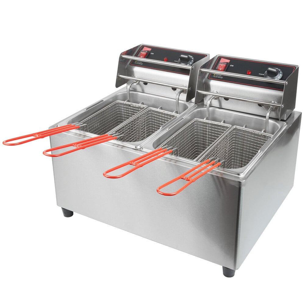 Cecilware EL2X25 Stainless Steel Electric Commercial Countertop Deep