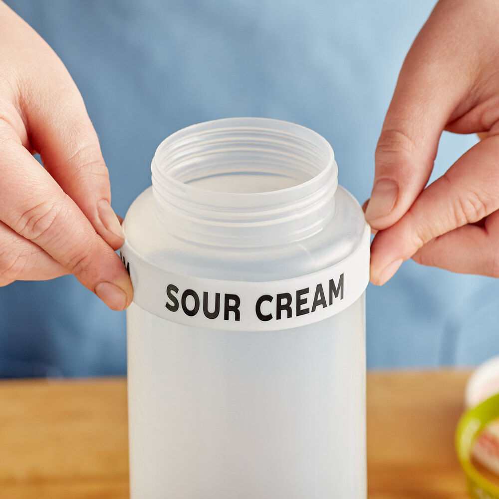 Choice "Sour Cream" Silicone Squeeze Bottle Label Band for 32 oz